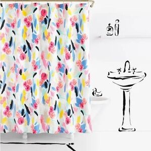 Kate Spade Paintball Floral Shower Curtain